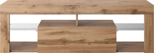 VDD TV meubel TV dressoir Hugo incl LED bruin houtstructuur