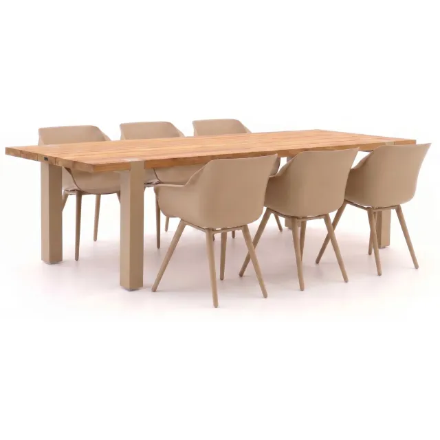 Hartman tuinmeubelen Hartman Sophie Studio/Almeria 280cm dining tuinset 7-delig Taupe