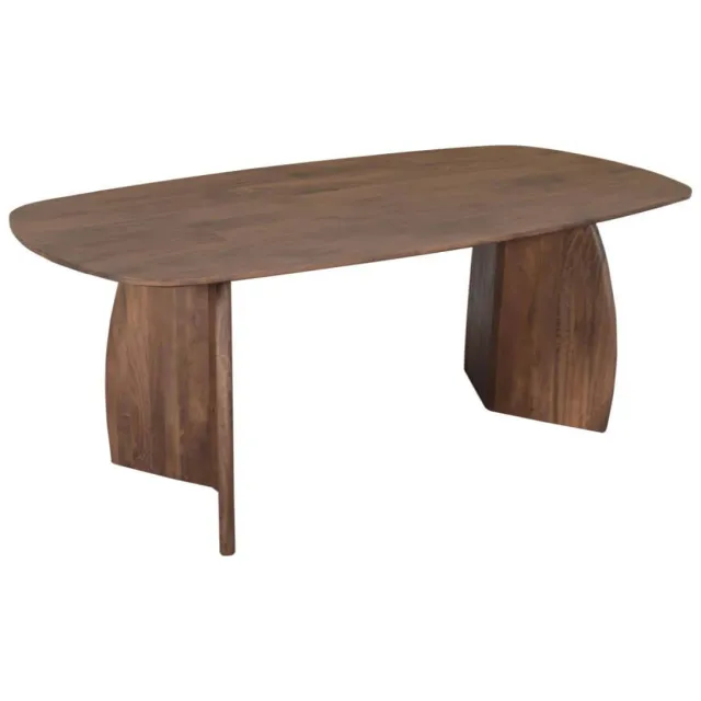 Giga Meubel Eettafel Majada - Deens Ovaal Donkerbruin Hout - 200x100x76cm
