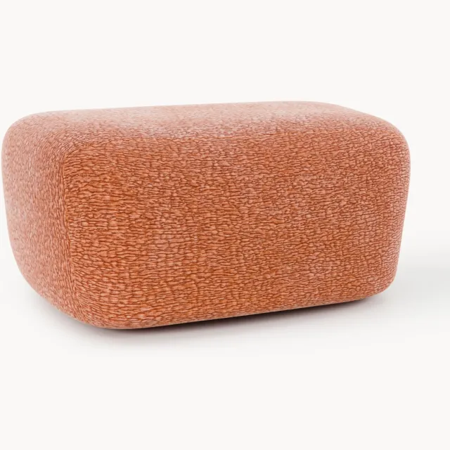 Westwing Collection Grote poef Wolke terracotta