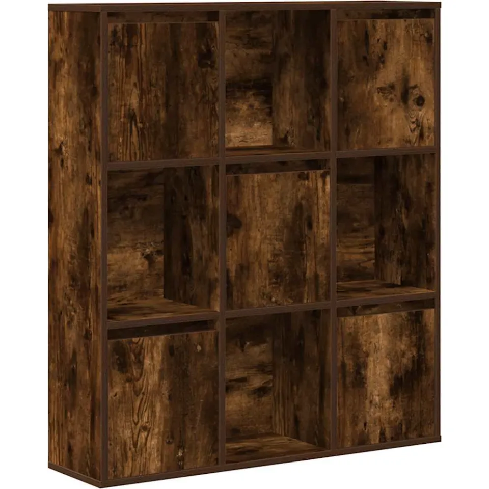 vidaXL Boekenkast 89x24x101,5 cm bewerkt hout gerookt eikenkleurig, foto 3