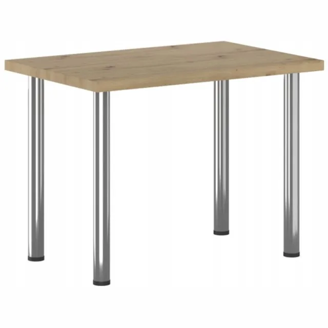 Furnitex ST(B)-FX Serie - Eettafel - 67 × 101 cm - Artisan eiken - Chromen poten Artisan eiken;Zilver