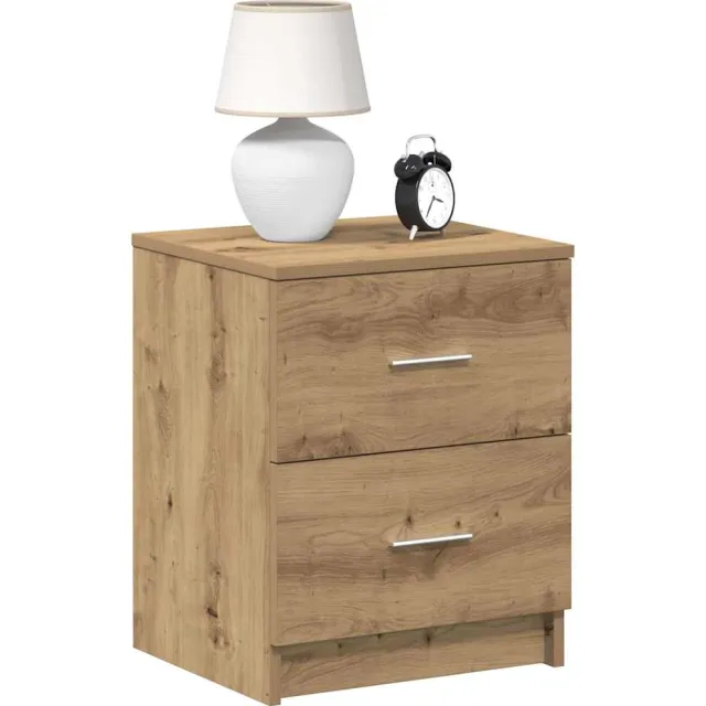 vidaXL Nachtkastjes 2 stuks met 2 lades Artisan Oak 40x36x50 cm Bruin