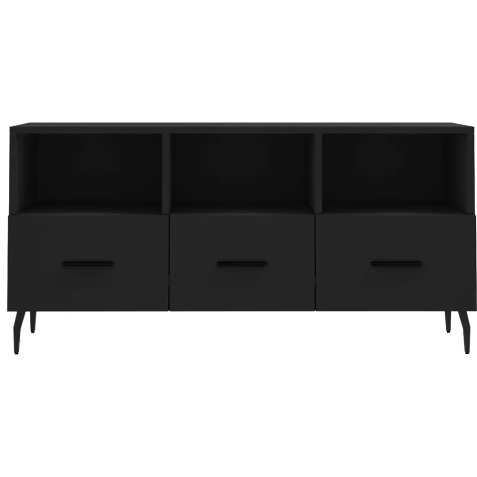 vidaXL Tv-meubel 102x36x50 cm bewerkt hout zwart