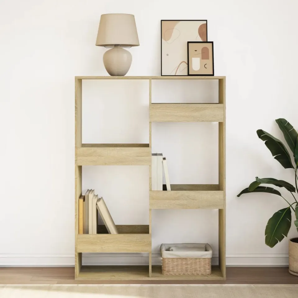 vidaXL Boekenkast 100x33x135 cm bewerkt hout sonoma eikenkleurig, foto 2