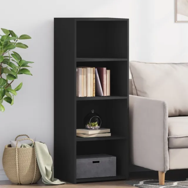 vidaXL Hoge kast 45x41x124 cm bewerkt hout zwart, foto 2