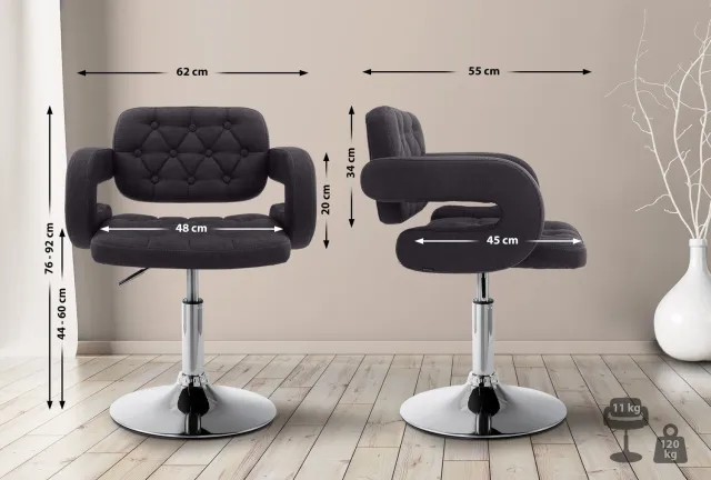 Luxe Comfort Ligbed - Verstelbaar - Stof - Zwart
