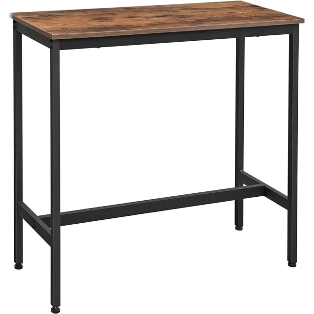 LEOBERT Bartafel - rustiek bruin - 100x40x90 cm - incl. krukken