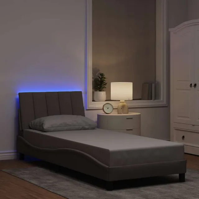 vidaXL Bedframe zonder matras "Hanko" 90x190 cm stof taupe