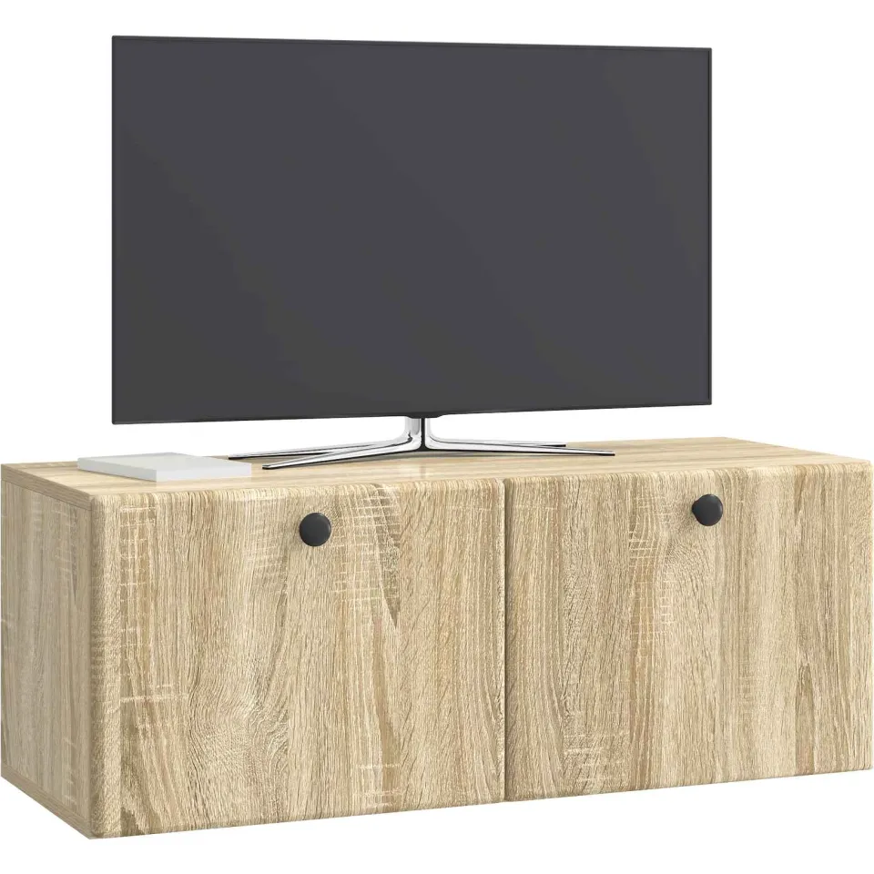 vidaXL Wandbeugel TV-kast 78,5 x 31 x 30 cm Sonoma Eiken Bewerkt hout, foto 3