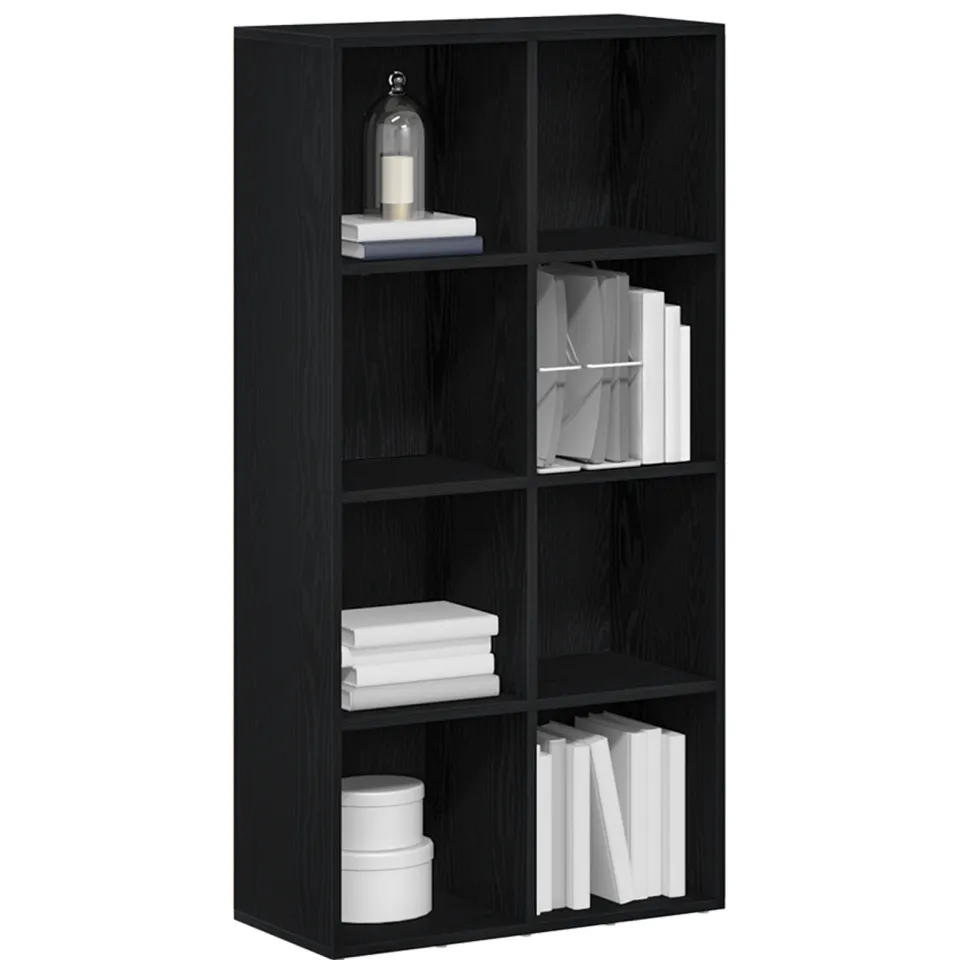 vidaXL Boekenkast Zwart Eiken 66x30x130 cm Engineered Wood