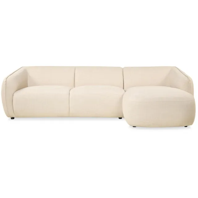 Nest of Nora Hoekbank met chaise longue rechts - Elna - Stoffen loungebank - Beige