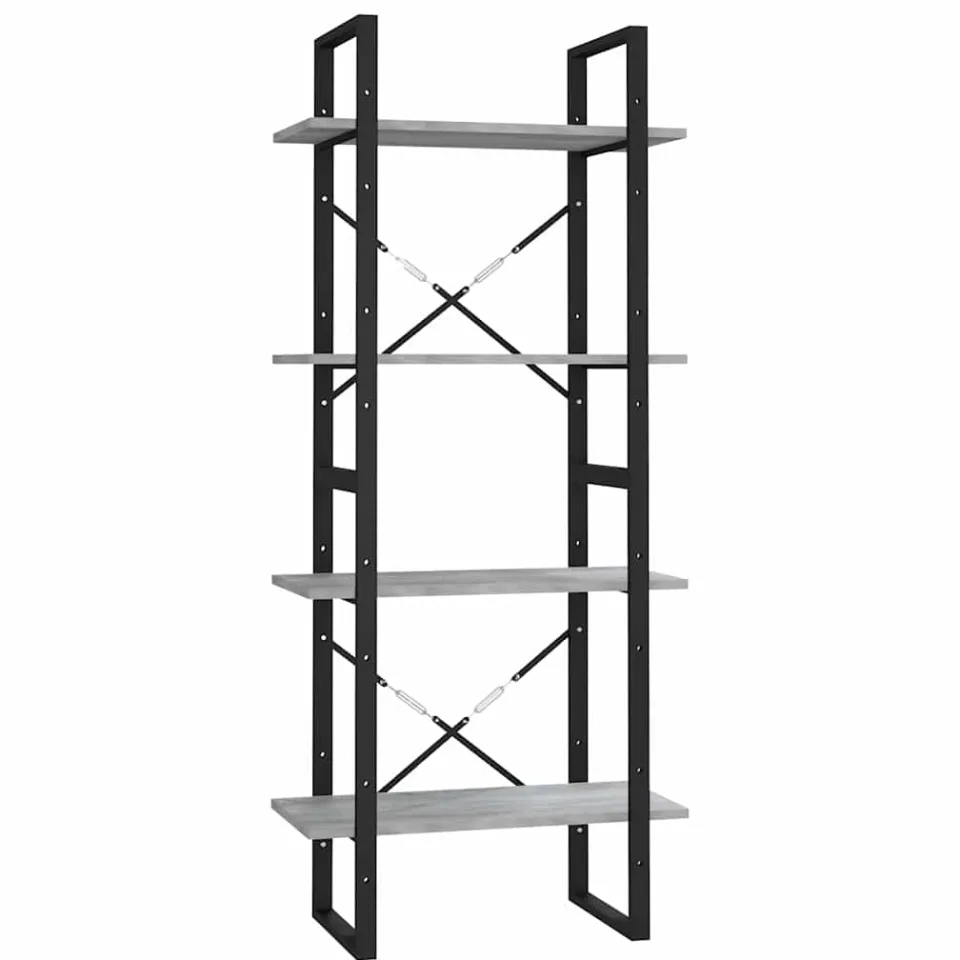 vidaXL Boekenkast 60x30x140 cm bewerkt hout grijs sonoma eikenkleurig