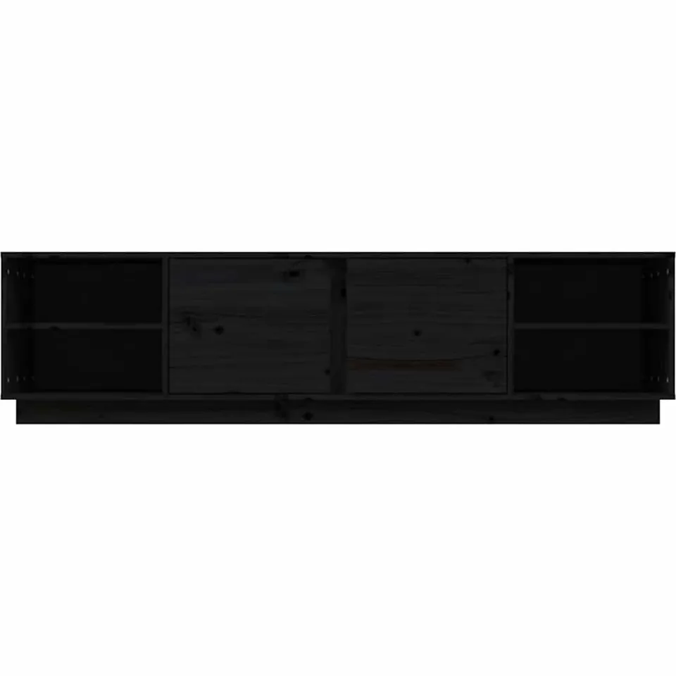 vidaXL Tv-meubel 156x40x40 cm massief grenenhout zwart, foto 3