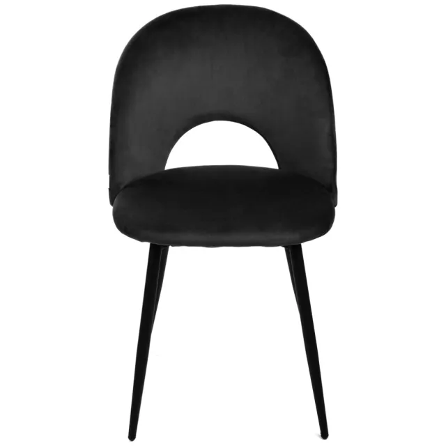 Homla TERCIO Chair - Velour Black - 47x55x77cm