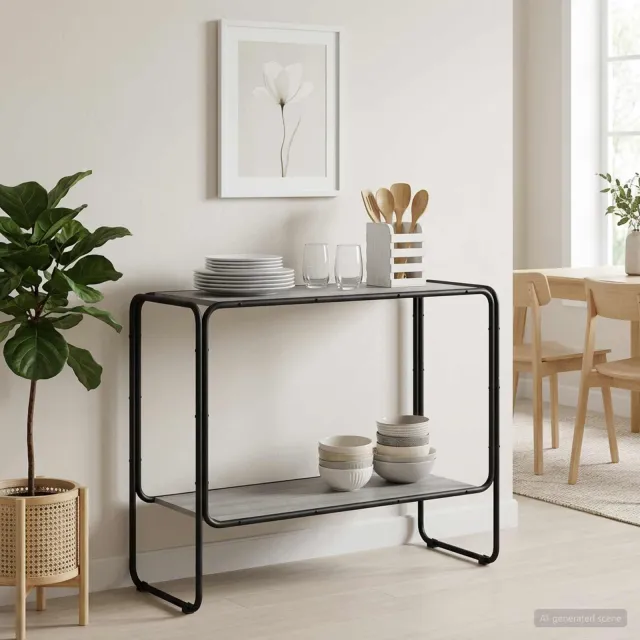 vidaXL Dressoir Grijs Sonoma 93.5 x 38 x 75 cm Bewerkt hout, foto 2