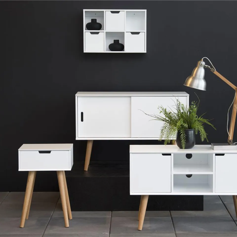 Lisomme Fabienne houten nachtkastje wit, foto 3