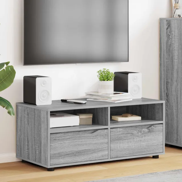 vidaXL TV-kast 100 x 48 x 43 cm Grijs Sonoma Bewerkt hout, foto 2