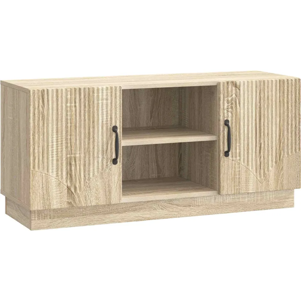 vidaXL TV-kast 102 x 34,5 x 47 cm Sonoma Eiken Bewerkt hout, foto 3