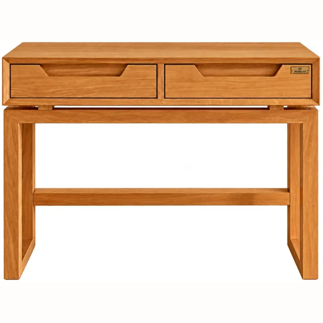IVANKART Sidetable met 2 Laden – Smalle Eikenhouten Consoletafel voor Hal en Woonkamer – 90 × 30 × 80 cm – IVANKART Natuurlijk eiken