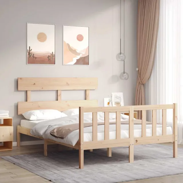 vidaXL Bedframe zonder matras massief grenenhout 140x200 cm Bruin