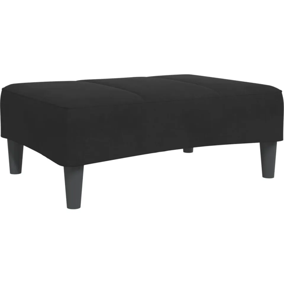 vidaXL Voetenbank 77x55x31 cm fluweel zwart, foto 3