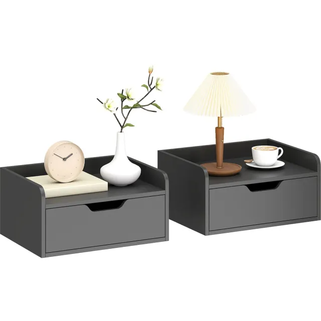 Homcom Nachtkastje van spaanplaat - 40x30x19,5cm - Zwart