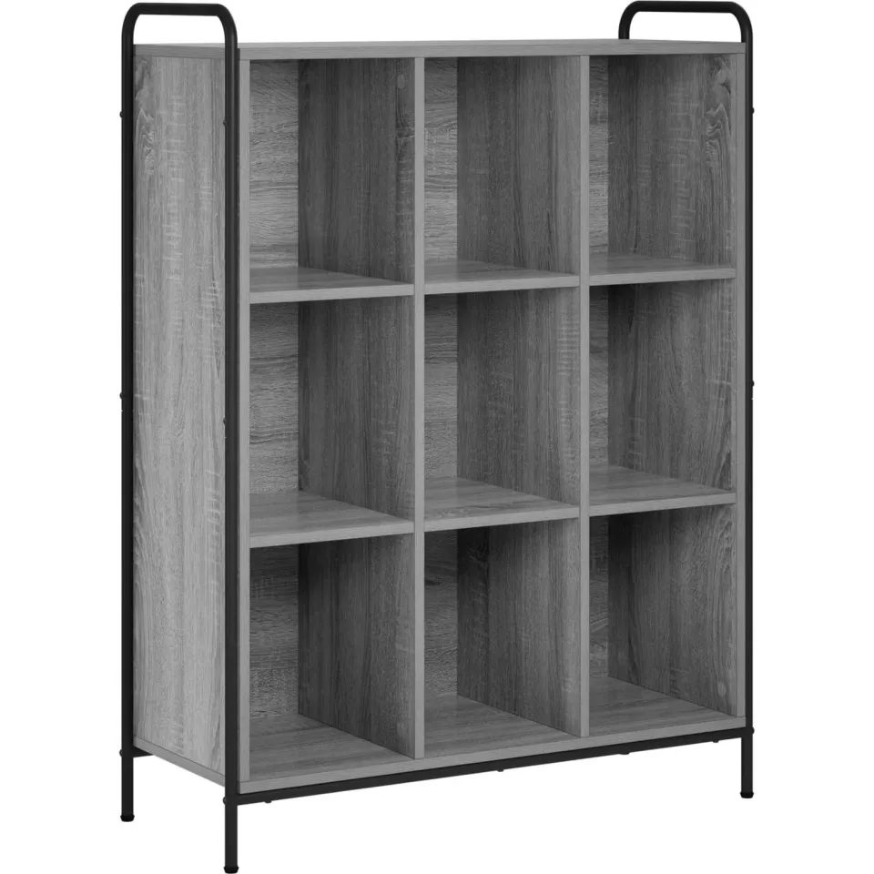 vidaXL Boekenkast 57 x 33 x 111 cm Bewerkt hout Grijs Sonoma, foto 3