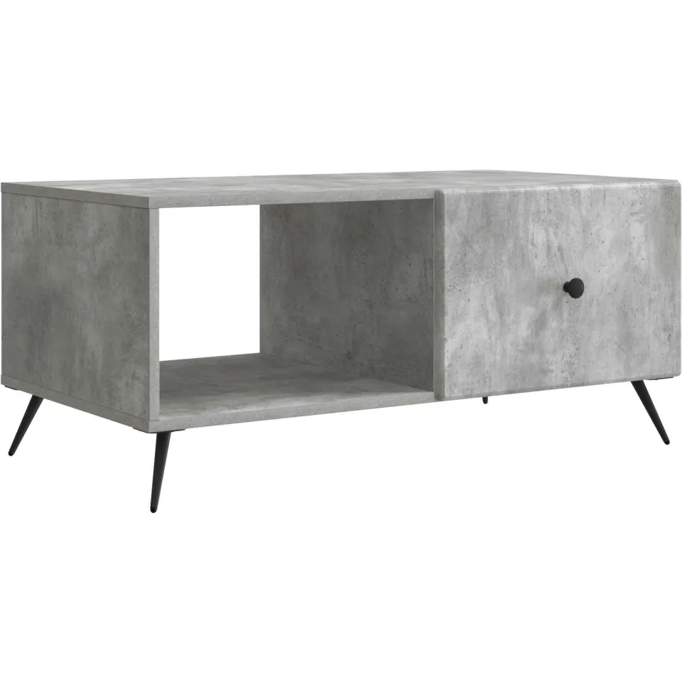 vidaXL Salontafel Betongrijs 90 x 50 x 40 cm Bewerkt hout grijs, foto 3