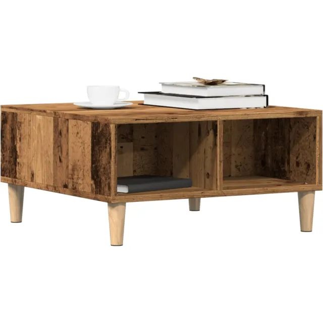 vidaXL Salontafel 60x60x30 cm bewerkt hout oud houtkleurig Bruin