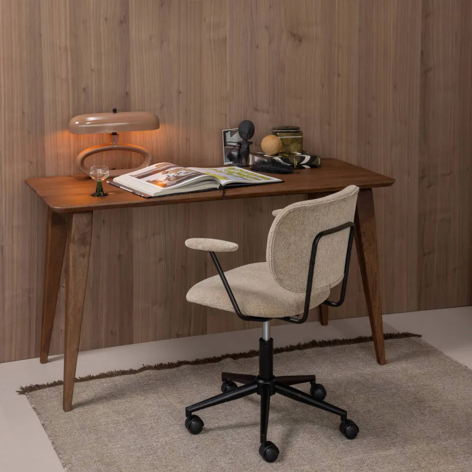 WOOOD Brint Bureaustoel Met Armleuning - Zand - 87x62x63, foto 5