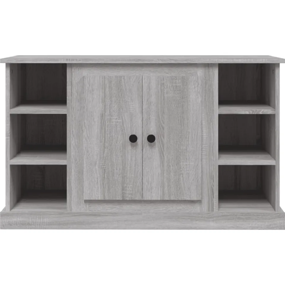 vidaXL Dressoir 100x35,5x60 cm bewerkt hout grijs sonoma eikenkleurig, foto 4