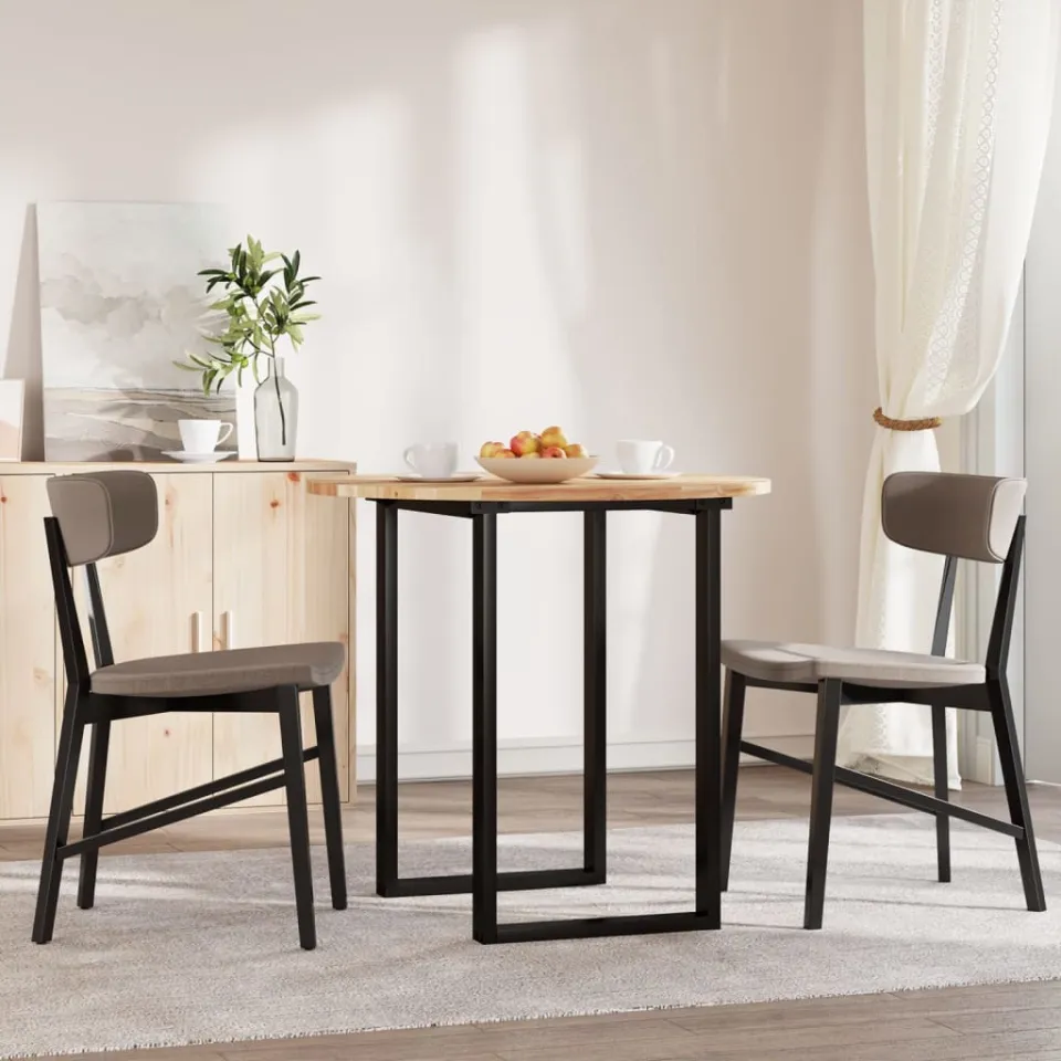 vidaXL Tafelblad rond Ø 80x2 cm massief acaciahout bruin, foto 2