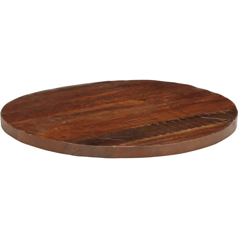 vidaXL Tafelblad rond Ø 90x3,8 cm massief gerecycled hout Bruin