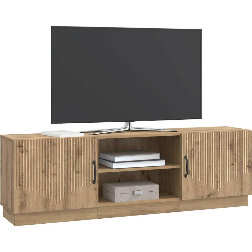 vidaXL Tv-meubel 150 x 31 x 47 cm Artisanaal eiken Bewerkt hout Bruin