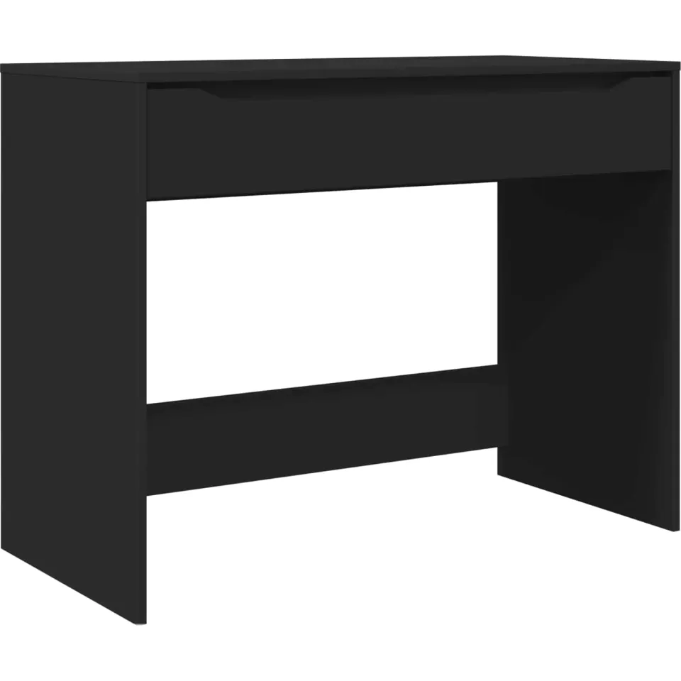 vidaXL Bureau met lade Zwart 100 x 50 x 78 cm Geconstrueerd hout