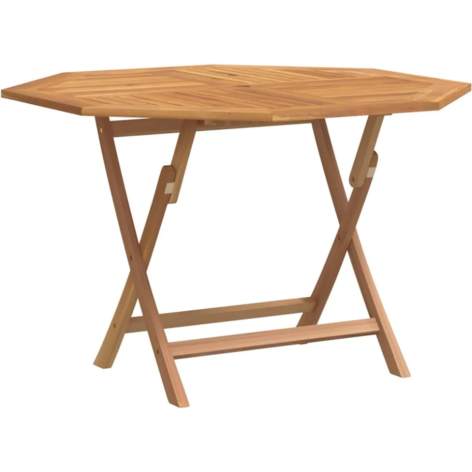 vidaXL Tuintafel inklapbaar 110x110x75 cm massief teakhout bruin, foto 3