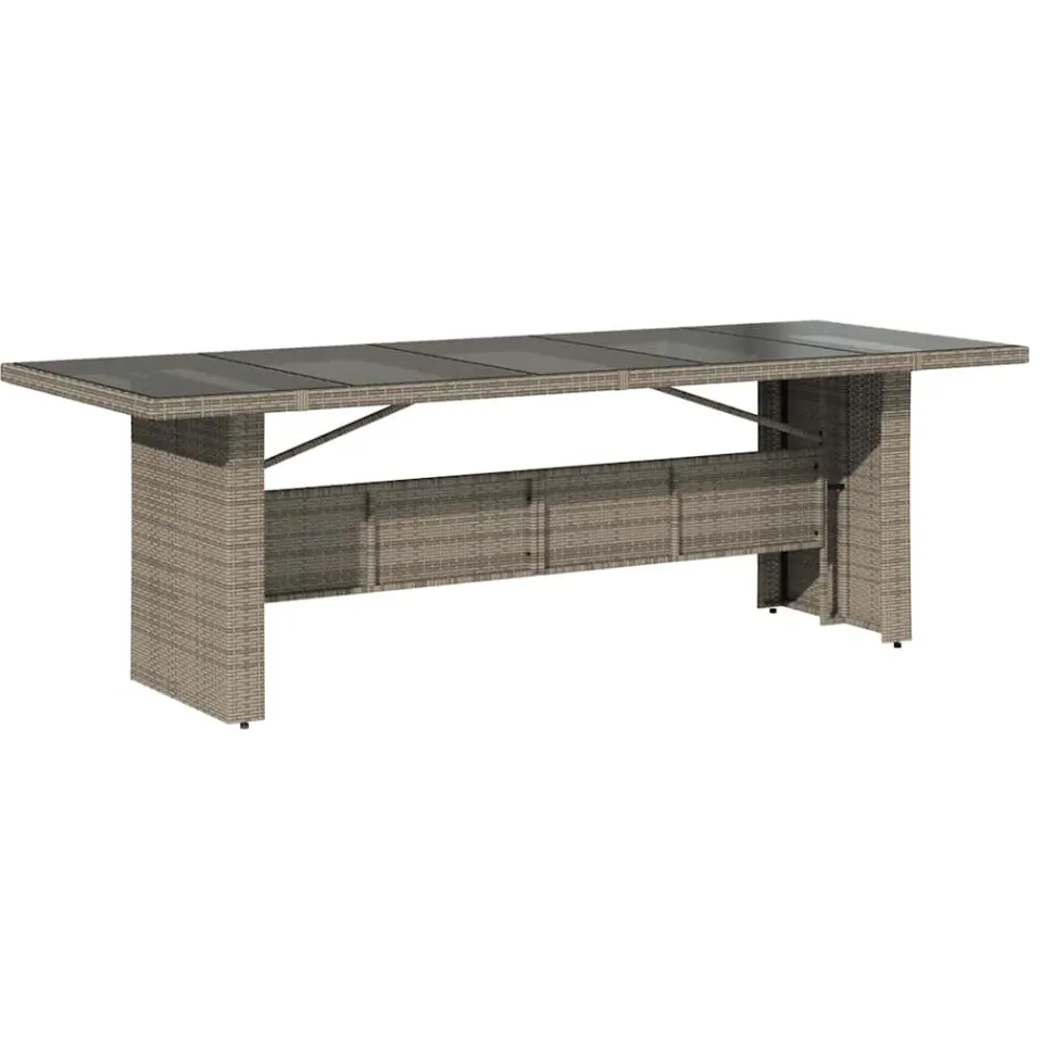 vidaXL 11-delige Bistroset met kussens poly rattan grijs, foto 4
