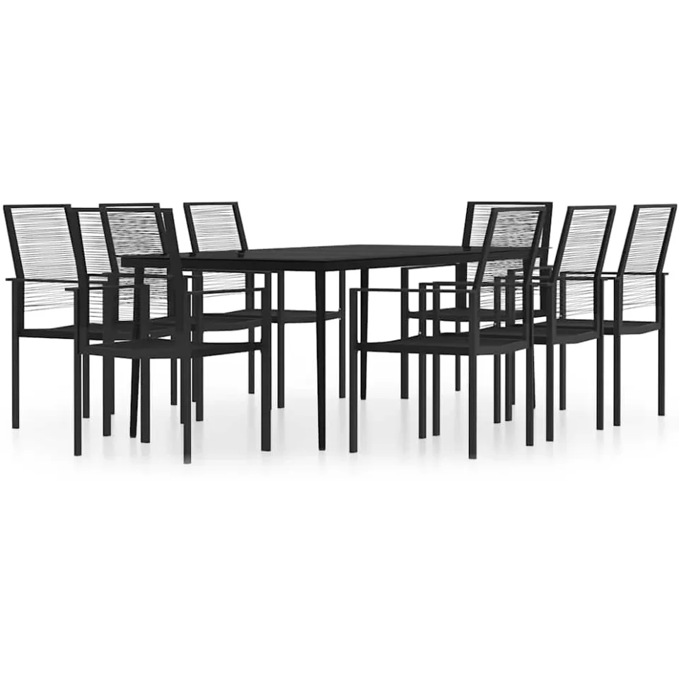 vidaXL 9-delige Tuinset zwart, foto 3