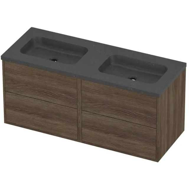 Proline Rollo Badmeubelset Hardsteen Elegant 120x46x54 cm Blue Stone Vital Oak Eiken