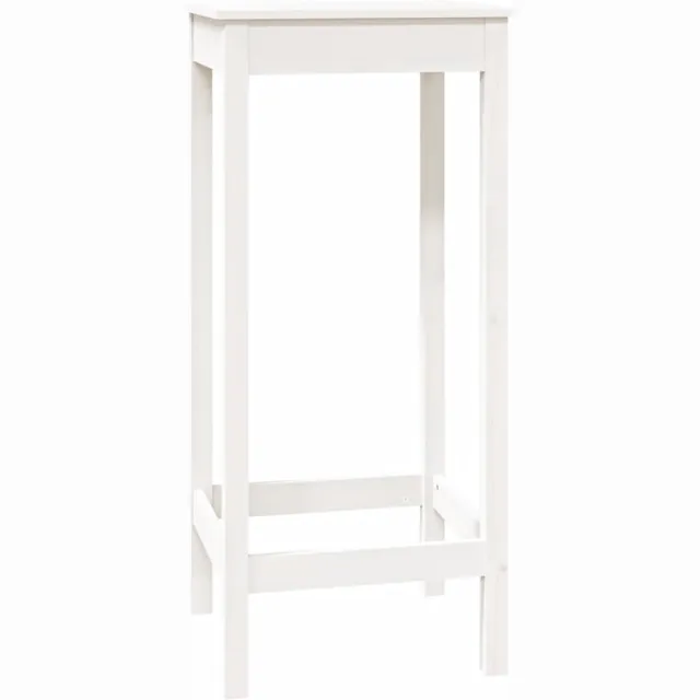 vidaXL Bartafel - 50x50x110 - cm - massief - grenenhout - wit