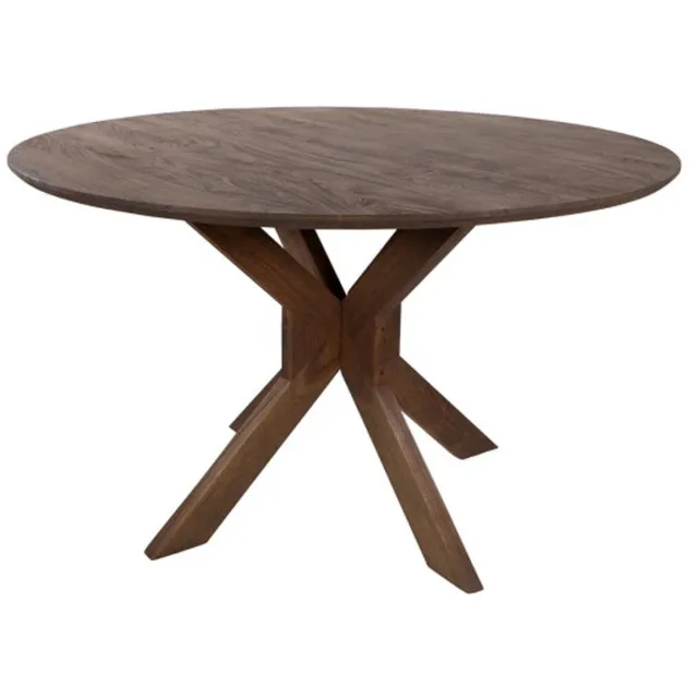 MySons Eettafel Gemini rond Acacia 150 cm - Bruin - Japandi