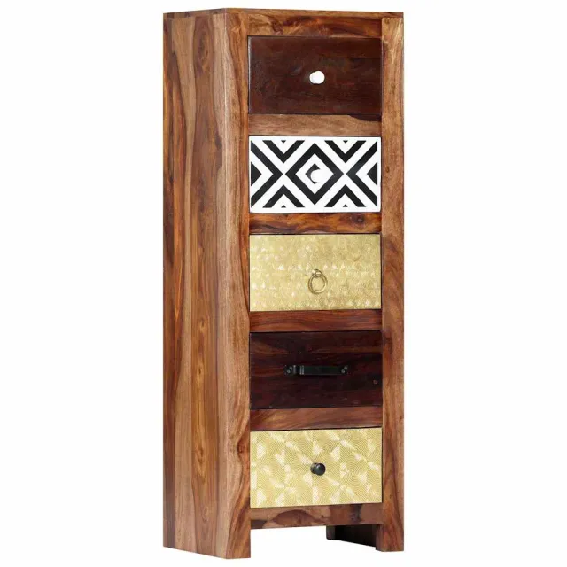 vidaXL Bijzetkast 40x30x110 cm massief acaciahout Bruin