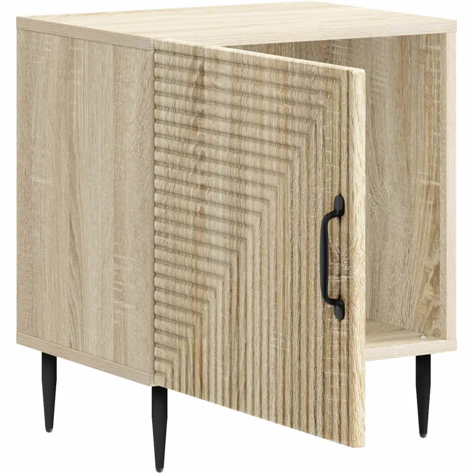 vidaXL Nachtkastje Sonoma Eiken 43 x 34,5 x 50 cm Bewerkt hout, foto 4
