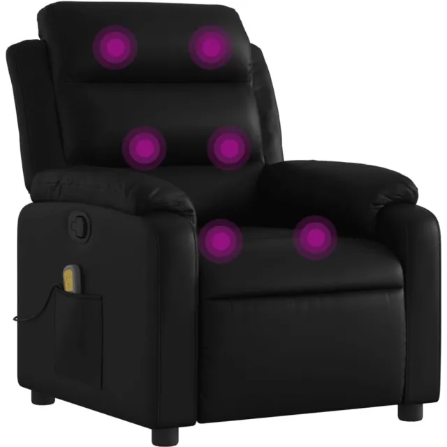 vidaXL Massagestoel - van - zwart - kunstleer
