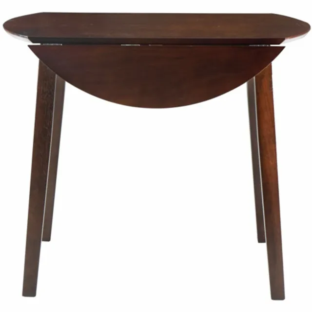 vidaXL Eettafel - inklapbaar - rond - MDF - bruin