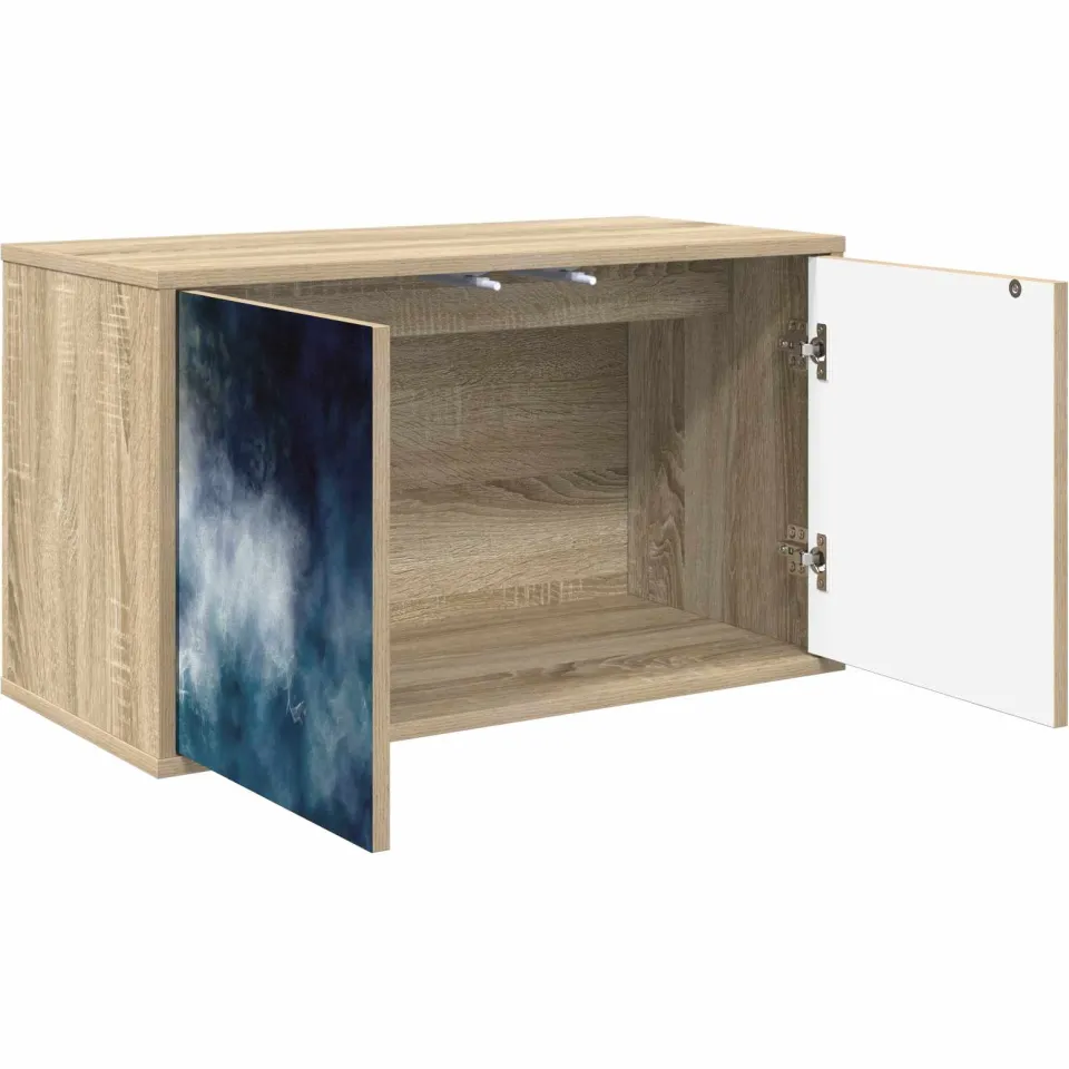 vidaXL Wandgemonteerd tv-meubel RAALTE 69 x 33 x 40 cm Sonoma Eiken Bruin