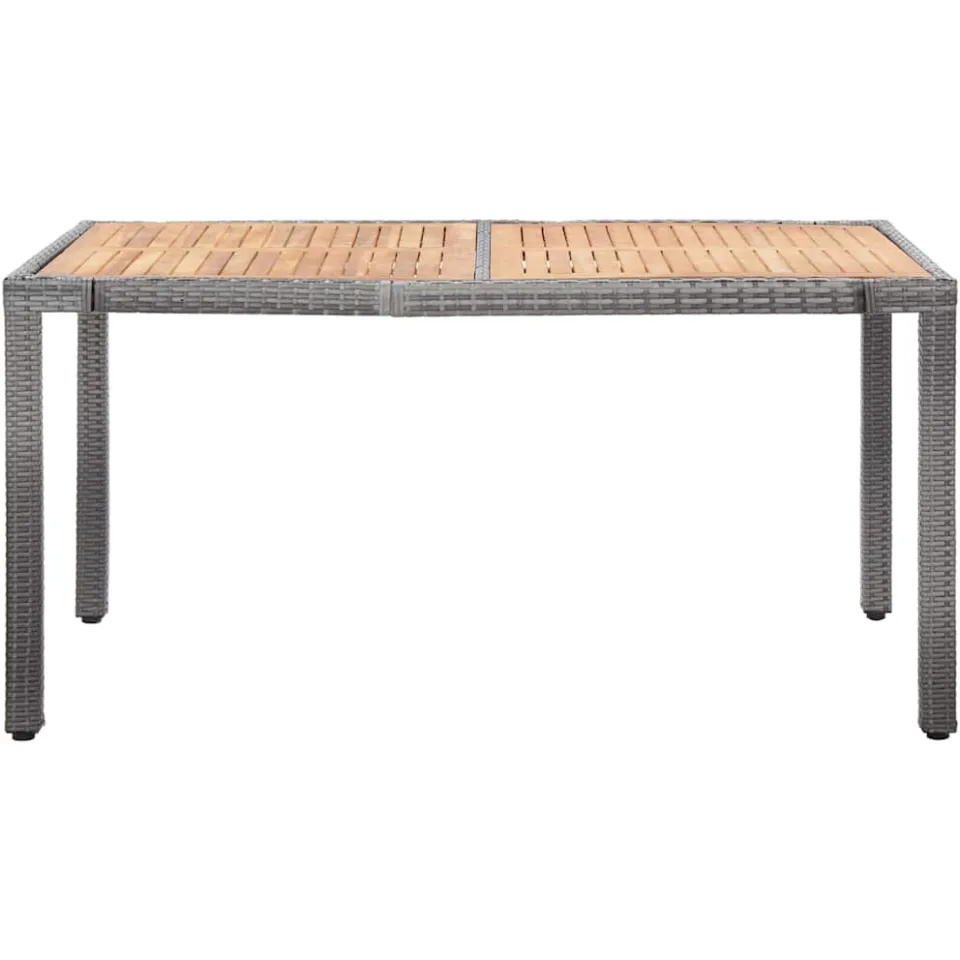 vidaXL 7-delige Tuinset met kussens poly rattan grijs, foto 3