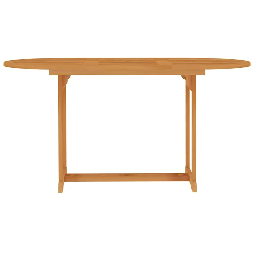 vidaXL Tuintafel 150x90x75 cm massief teakhout Wit