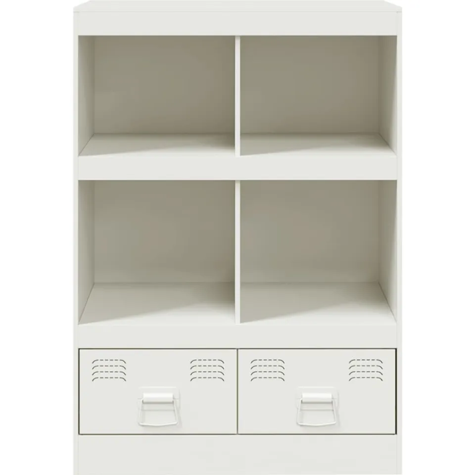 vidaXL Hoge kast 67x39x95 cm staal wit, foto 4